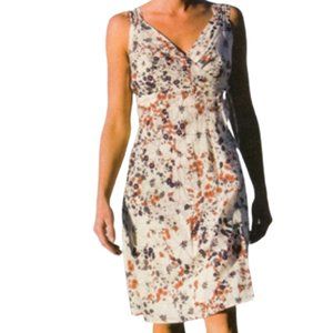 Patagonia Amaia Organic Cotton Faux Wrap Sun Dress - Floral/Ivory - 6
